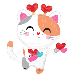 Purr-Fect Valentine Kitty 1 Folieballong med form - 86x101cm