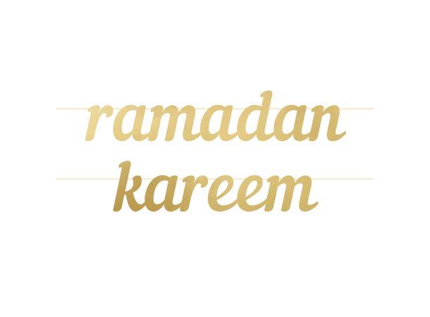 Ramadan Kareem - Gull 1 Bokstavbanner i papir - 2m