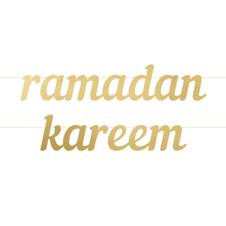 Ramadan Kareem - Gull 1 Bokstavbanner i papir - 2m