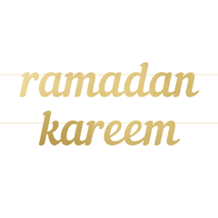 Ramadan Kareem - Gull 1 Bokstavbanner i papir - 2m