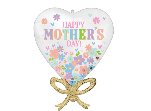 Satin Mothers Day - Daisy Chain Bow 1 Folieballong med form - 50x71cm
