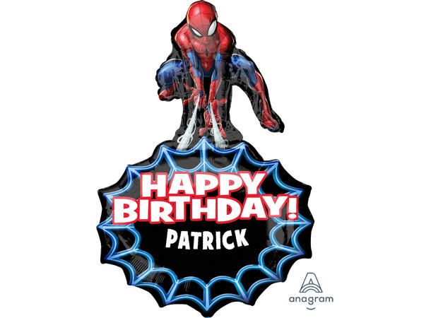 Spider-Man - (Kan skrives på) 1 Folieballong med form - 58x86cm 