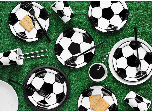 Sugerør - Sorte striper 10 Papirsugerør - 19,5cm 