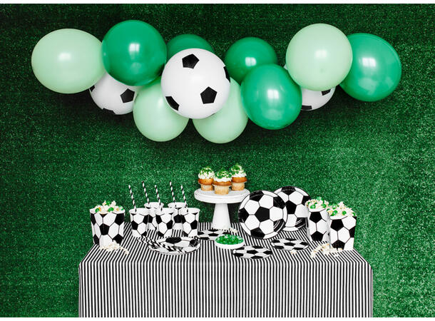 Sugerør - Sorte striper 10 Papirsugerør - 19,5cm 