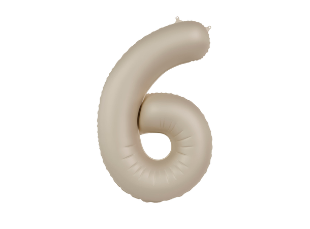 Tallballong - Creamy Latte 6 1 Folieballong - 86cm (34")