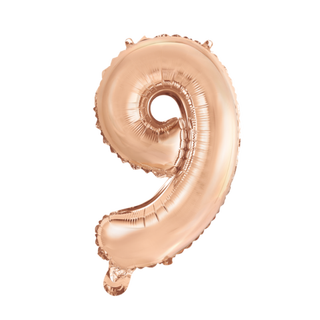 Tallballong # 9 rose gold 1 Folieballong - 41cm (16")