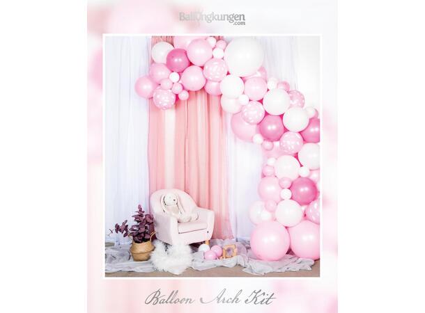 Ballongbuekit - Baby Rosa 1 Ballongdekorasjon av gummiballonger