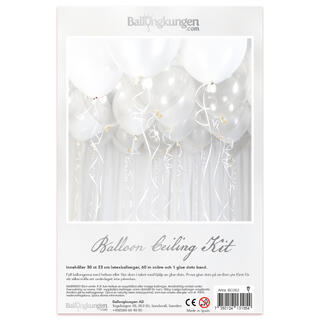 Ballongdekorkit - Hvit 1 Ballongdekorasjon av gummiballonger