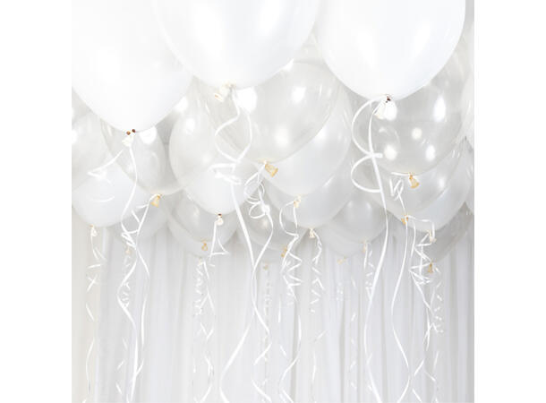 Ballongdekorkit - Hvit 1 Ballongdekorasjon av gummiballonger