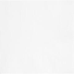 Papirservietter - Hvit 25.4x25.4cm - 20pk