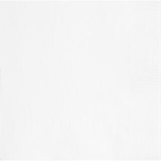Papirservietter - Hvit 25.4x25.4cm - 20pk