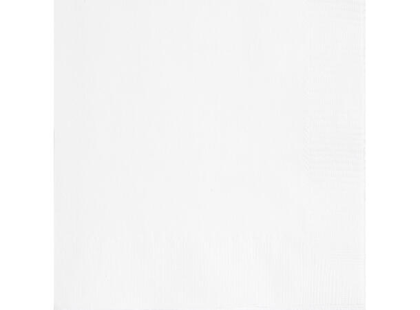 Papirservietter - Hvit 25.4x25.4cm - 20pk