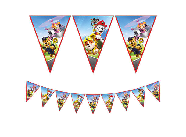 Paw Patrol - Rescue Heroes 1 FSC - Papir flaggbanner (9 flagg)