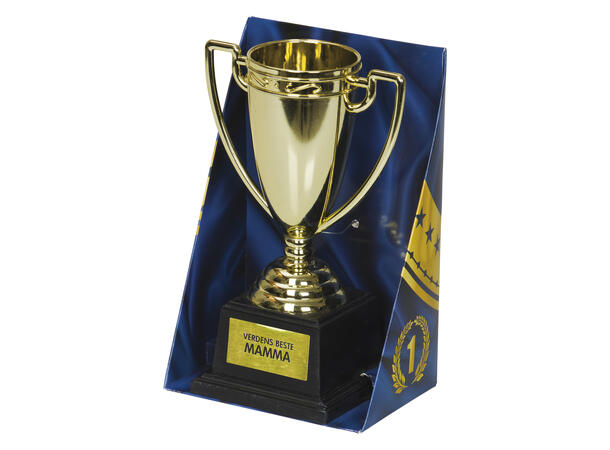 Pokal - "Verdens beste mamma" 1 Pokal i plast - 19cm