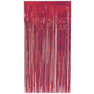Rød Folie - Frynsegardin 1 Frynsegardin - 1x2m