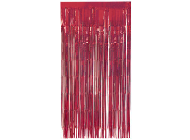 Rød Folie - Frynsegardin 1 Frynsegardin - 1x2m