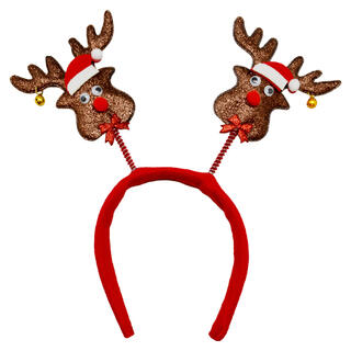 Tiara reinsdyr med glitter og bjeller 1 Tiara - Onesize