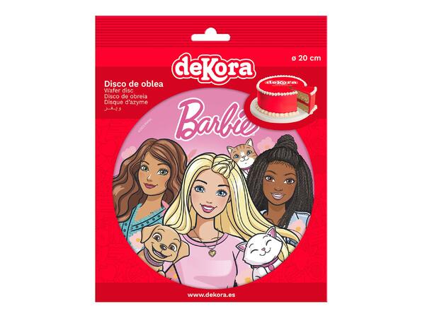 Barbie 1 spiselig kakeskilt - 20cm