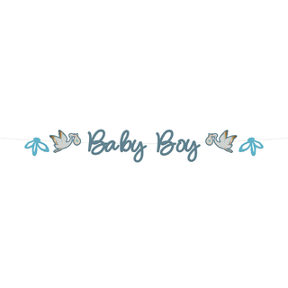 Blooming Baby Boy 1 Bokstavbanner i papir - 2m