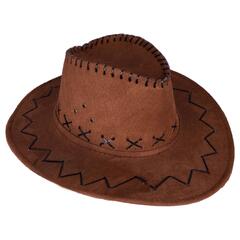 Cowboyhatt - Brun i semsket look 1 Hatt