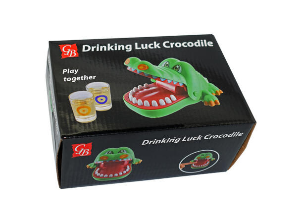 Drikkelek - Kroikodilleshot 1 Sett med 2 shotteglass og 1 krokodille