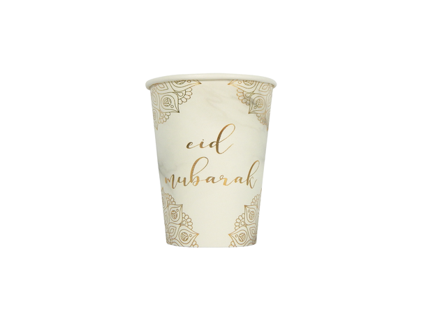 Eid Mubarak - Marble & Gold 10 Kopper i papp - 2,5dl