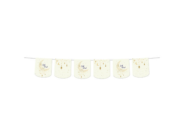 Eid Mubarak 1 Blokkbanner i papir - 6m