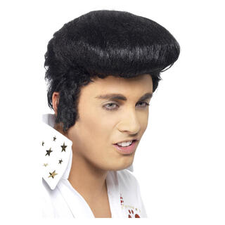Elvis De-luxe parykk - Sort 1 Parykk til herre