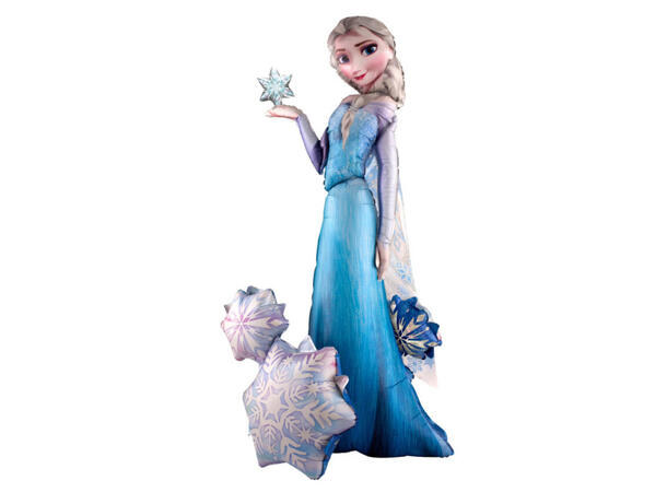 Frozen Elsa - 3D stående helfigur 1 Folieballong med form - 88x144cm 