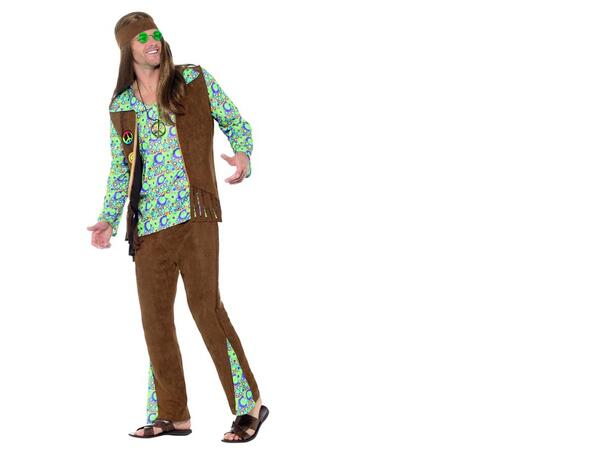 Hippie kostyme - Herre 1 kostyme til herre - Str L