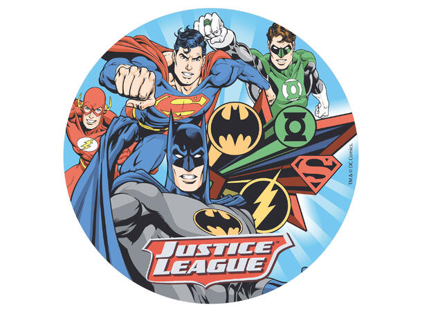 Justice League 1 spiselig kakeskilt - 20cm