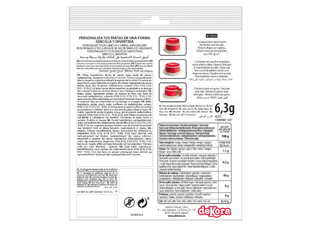 Mikke Mus 1 spiselig kakeskilt - 20cm 