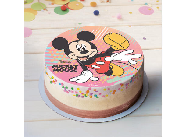 Mikke Mus 1 spiselig kakeskilt - 20cm 