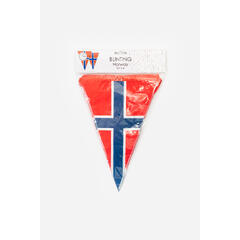 Norsk Flagg - Banner 1 Flaggbanner i plast 10m -flagg 20x30cm