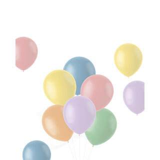 Powder Pastels - 6 farger miks 10 Gummiballonger - 33cm (13")