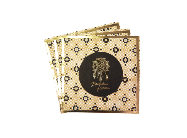 Ramadan Kareem Party - Black & Gold 20 Lunsjservietter 3-lags - 33x33cm