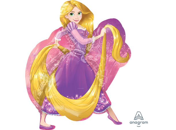 Rapunzel - Stående helfigur 1 Folieballong med form - 66x78cm 