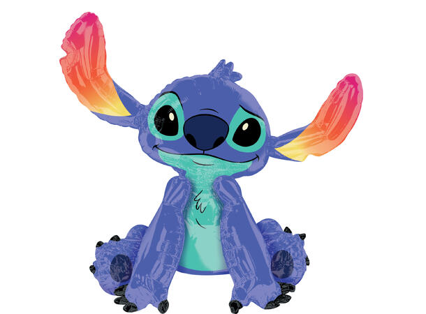 Stitch - 3D helfigur 1 Folieballong med form - 86x96cm 