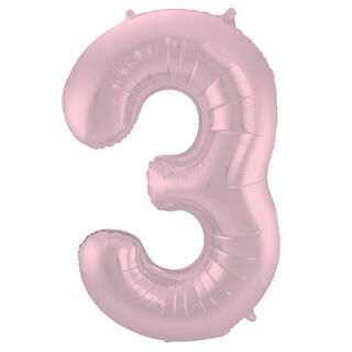 Tallballong - Nummer 3 -Pastel Rosa Matt 86cm