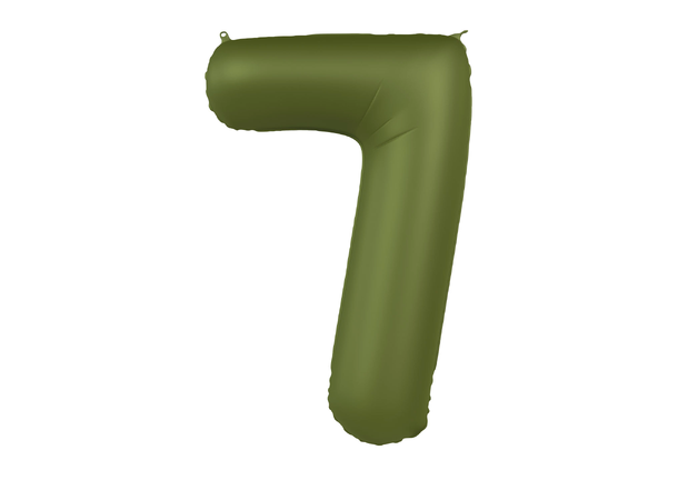 Tallballong - Olivengrønn 7 1 Folieballong - 86cm (34")