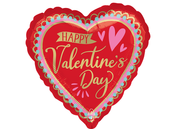 Valentines Day - Artistic Affection 1 Folieballong - Hjerte - 28" (71cm) 