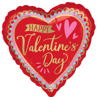 Valentines Day - Artistic Affection 1 Folieballong - Hjerte - 28" (71cm)