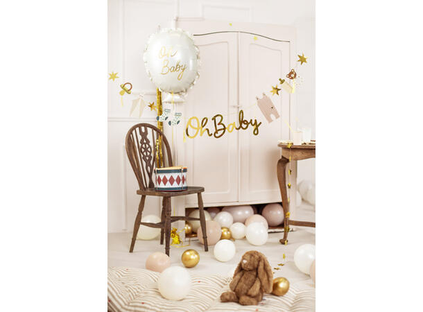 "Oh Baby" banner m/tassels - Miks 1 Banner i papir - 2,5m