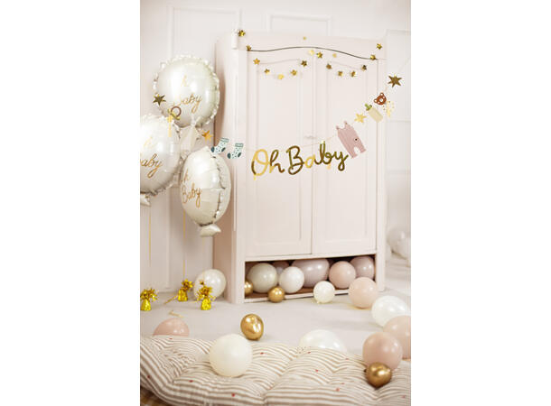 "Oh Baby" banner m/tassels - Miks 1 Banner i papir - 2,5m