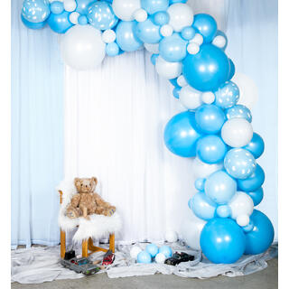 Ballongbuekit - Baby Blå 1 Ballongdekorasjon av gummiballonger