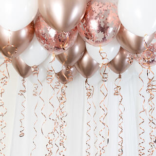 Ballongdekorkit - Rose Gold 1 Ballongdekorasjon av gummiballonger