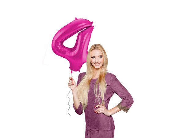 Ensfarget - Sølv 1 Pyntevifte i papir - 40cm 