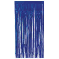 Mørk Blå Folie - Frynsegardin 1 Frynsegardin - 1x2m