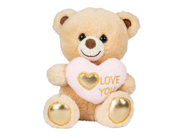Plysjbamse - "Love you" Hjerte 1 Teddybjørn - 15cm