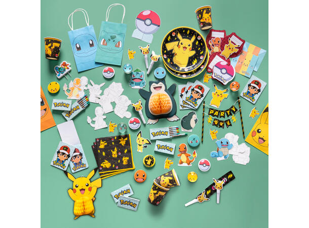 Pokemon 8 Invitasjoner m/konvolutt - 11,5x11,5cm